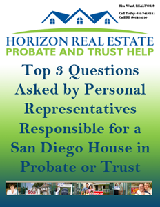 This free ebook address the top 3 questions I'm asked by personal representatives of a probate or estate property.